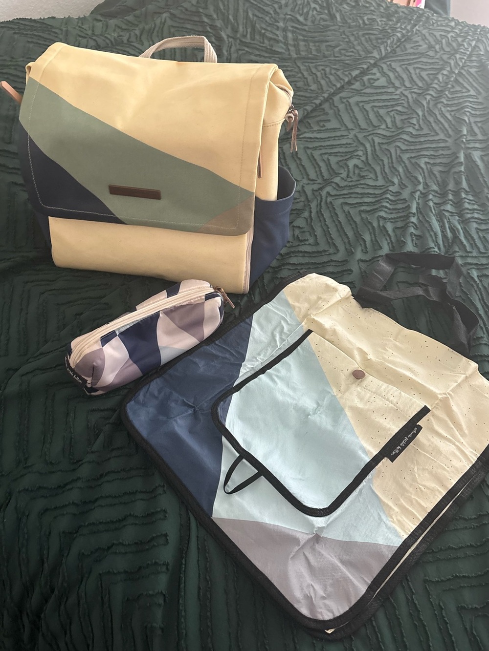 Petunia Pickle Bottom diaper bag, bottle pouch and packable tote